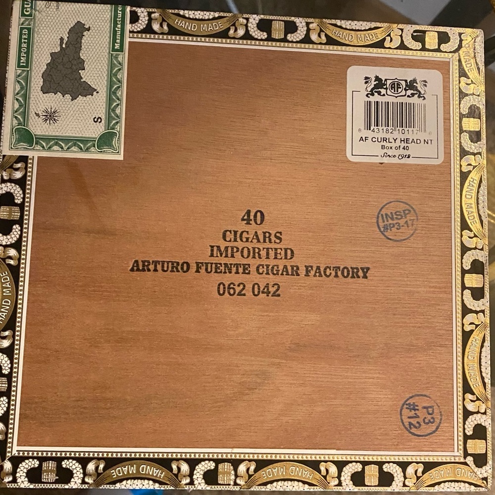 Arturo Fuente Curly Head Cedar Cigar Box | Wooden Storage | Rustic Decor - Picture 5 of 6